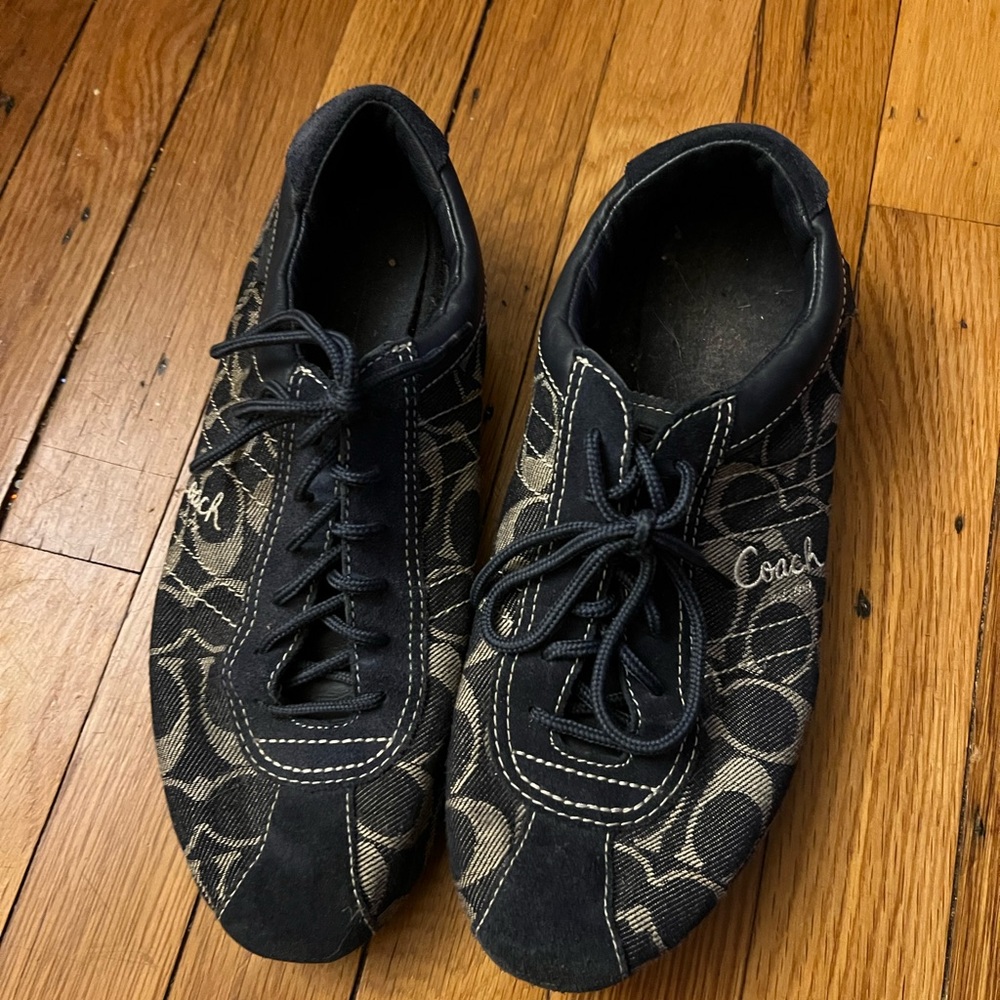 Coach Womens  Denim Patterned Sneakers